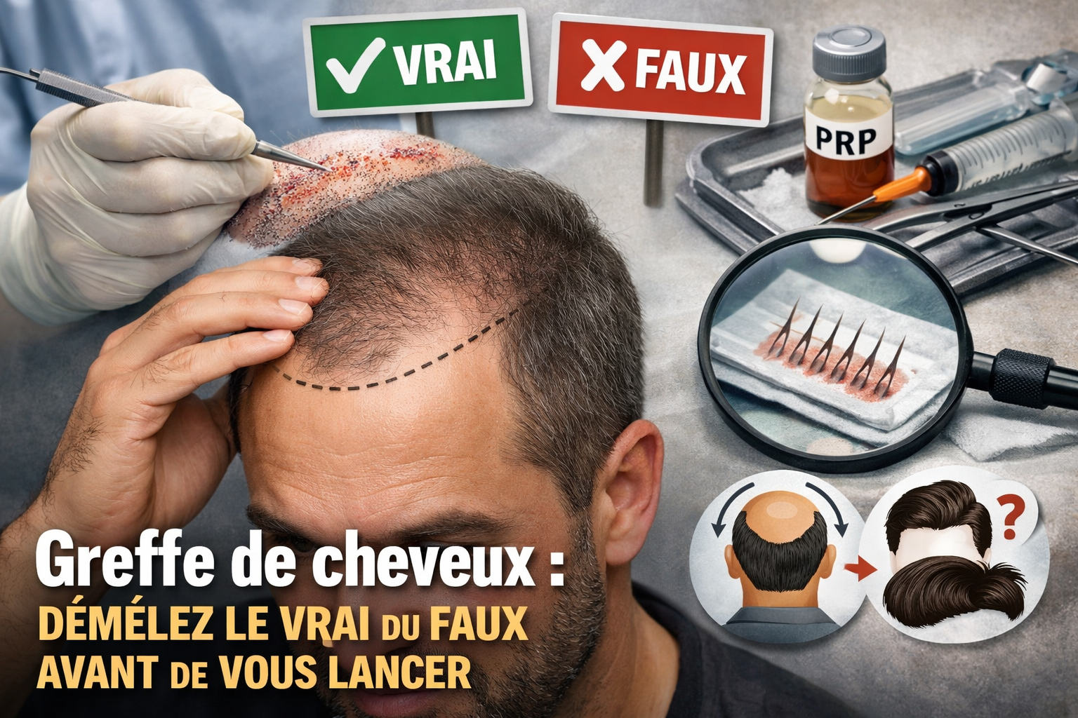 Greffe de cheveux : Démêlez le vrai du faux avant de vous lancer